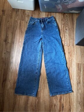 Guess Women's Wide Leg Jeans in Classic Blue Denim